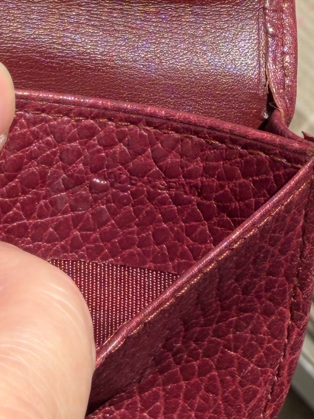 Cartier Vintage Coin Purse - Burgundy - Picture 10 of 10